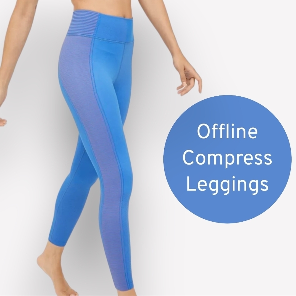 Nwt Offline High Waisted Two Tones Blue Leggings Plus Sz XXL